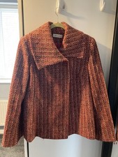 Women Ladies Short Jacket Size 14 - George At Asda - Boucle Design - Ex. Cond.