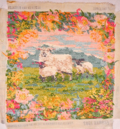 Completed tapestery sheep and - tapestery,