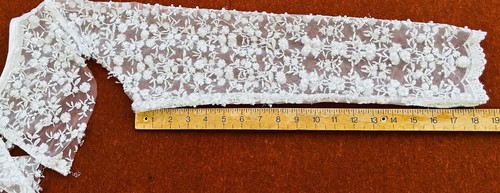 White embroidered tulle - white,