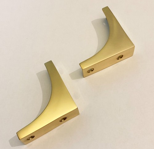 Pair solid polished brass - pair,