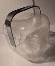Vintage 70s Mid Century Modern By Guzzini Amanda Lucite Ice Bucket RETRO Italian