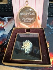 Peter Bates Original Roses in Cameo Miniature In Square Frame