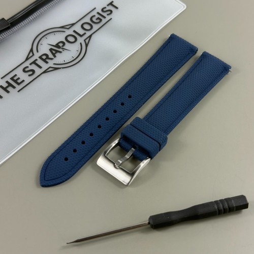 Blue fkm rubber watch strap - watch,
