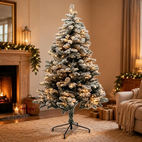 7ft snow flocked - snow,