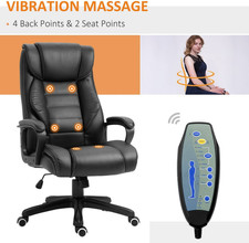 Vinsetto 6 Point Vibration Massage Executive Ergonomic Swivel Office Chair
