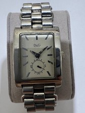D&G Watch Dolce & Gabbana Stainless Steel Rectangle Dial Quartz Men’s Classic
