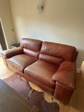 Italian Leather Sofas Large 3 Seater X 2 Identical Sofas