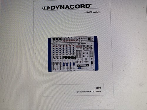 Dynacord mp7 service - ,
