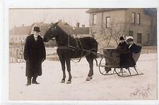 HORSE DRAWN SLEIGH, REGINA, Saskatchewan Canada postcard (C24180)