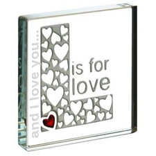 Love heart glass - love,