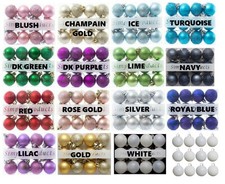 Christmas Baubles Tree Droplets, Balls, Star Xmas Party Wedding Ornament 2024 uk