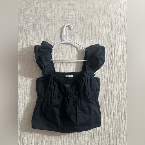 Nwt ruffle poplin top - a&f,