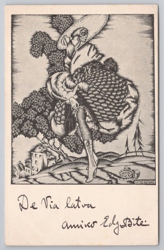 Postcard antique erotic art