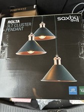 Rolta 3LT Cluster Pendant Kitchen Light - Saxby Lighting - Black 