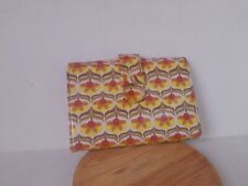 Coin Purse Womens Atmosphere Flower Pattern Autumn Orange Yellow Retro Design