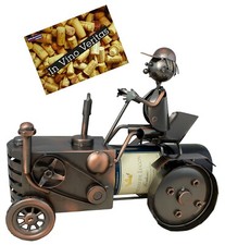 Tractor Driver Wine Bottle
