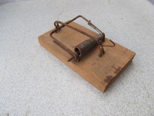 Old vintage wooden mouse trap - vintage,