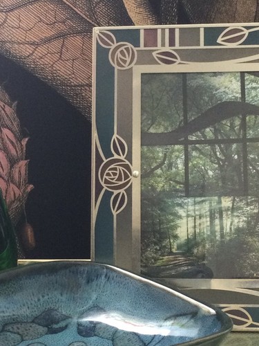 Ornate art nouveau glass - nouveau,