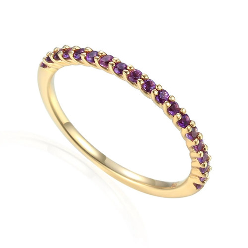 18ct yellow gold - gold, amethyst
