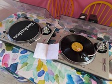 2 x Technics SL-1200 MK2 Turntable - Original Boxes & Lids, w/ Ortofon DJS - VGC