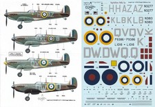 EAGLECALS DECALS 1/48 Spitfire Mk.Ia 19 Sqn 54 Sqn 234 Sqn 610 Sqn noseart (RAF)