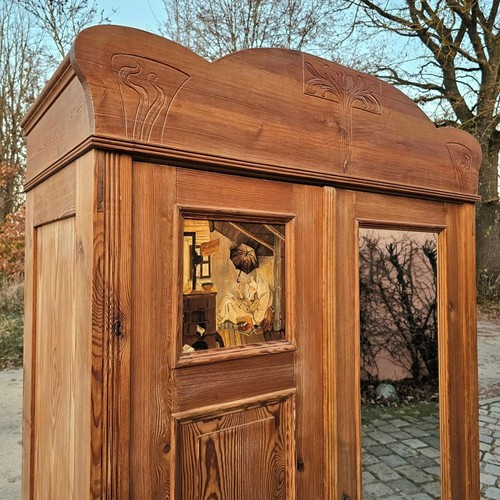 Art nouveau wardrobe - art, with