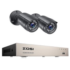 ZOSI 2MP CCTV Security Camera System 1080P 8CH DVR Outdoor HD Night Vision H.265