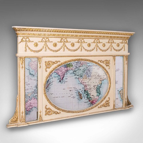 Antique overmantle mirror - antique,