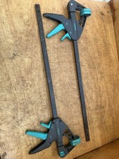 2x Wolfcraft Quick Grip Clamps. Will Clamp Up to 18”