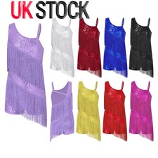 Kids Girls Sequin Dance Dress