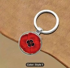 Beautiful Poppy Key Ring