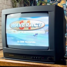 SANYO C14EA80B 14” CRT TELEVISION With Remote Retro Gaming Monitor TV Made In UK