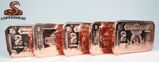 5 x 1oz .999 Solid Copper