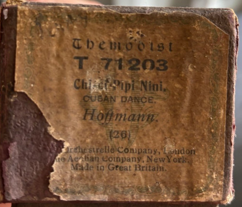 Vintage pianola roll - pianola,