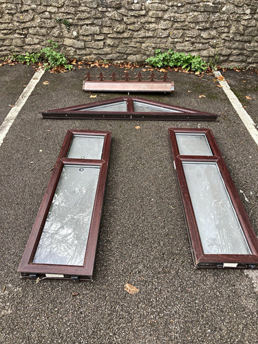 Brown pvc porch windows - pvc,