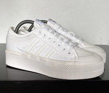 ADIDAS Originals Nizza Platform ‘Triple White’ UK size 7  FV5322