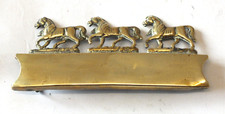(Ref. 2912) 19th c. antique 3 horses  hame plate