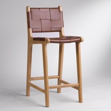 Lisbon Bar Stool Brown Real