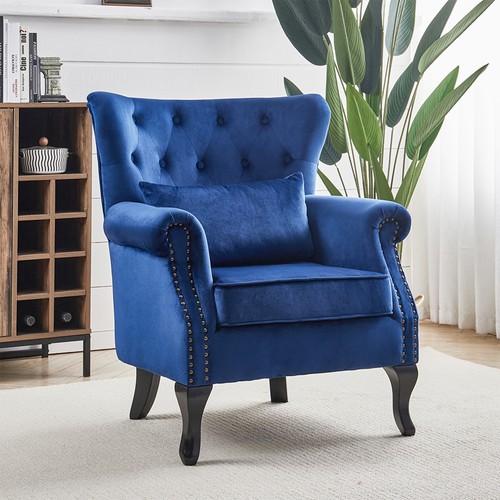 Upholstered velvet armchair - upholstered,