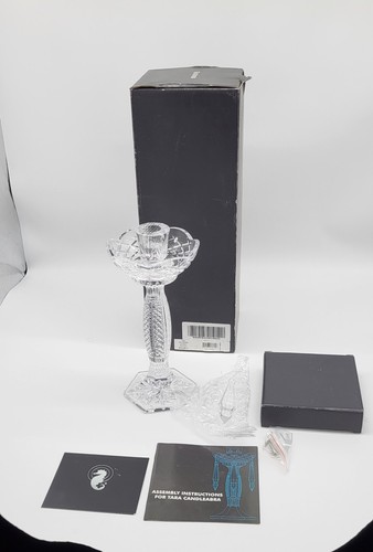 Waterford tara candelabra - waterford, 10"