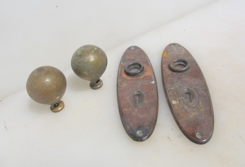 Vintage brass door - vintage, knobs