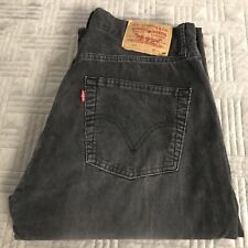 VINTAGE 401 LEVI STRAUSS CORDUROY JEANS GREY LEVI’S CORDS TROUSERS W32-33L31