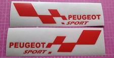 PEUGEOT SPORTS FLAG  Sticker Decal x 2.   Choice of 19 colours