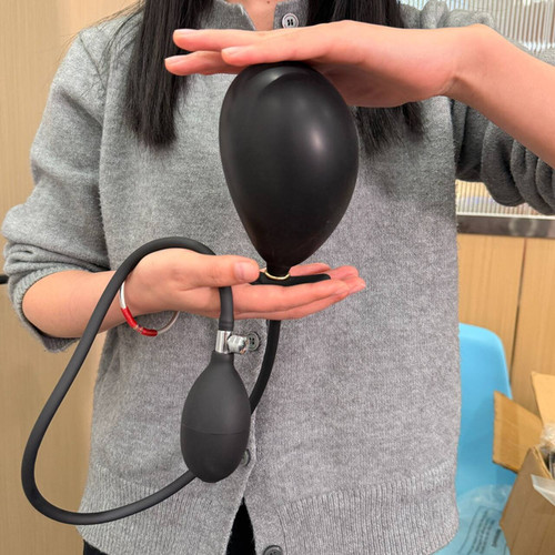 Inflatable rubber oral gag - inflatable,