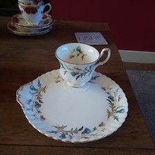 ROYAL ALBERT BRIGADOON TEACUP AND SANDWICH PLATE NEW ENGLISH CHINA 