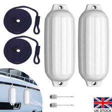 2PC White Boat Fenders