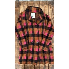NVLT Womens Pink Brown Plaid