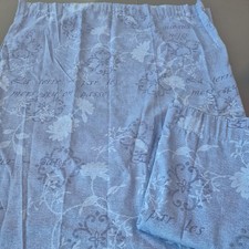 Tradional style curtains 66x90 in blue with floral design new