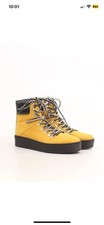 Shoe The Bear Women's Agda Boots Nubuck lace up UK 7 Yellow Unworn With Box 