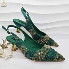 Heel Party Green Shoes Bag Set